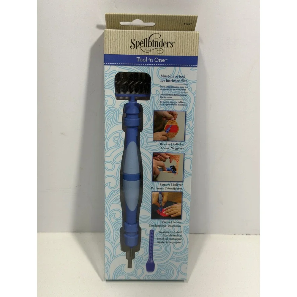 Spellbinders Tool n One T-001 Multi Purpose Craft Tool for Intricate Dies Blue